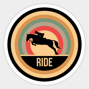 Retro Vintage Riding Gift For Riders Sticker